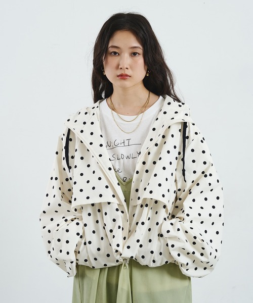 ROSE BUD(ローズバッド)の「POLKA DOT PUFF BLOUSON(ブルゾン・レディース・BROWN/Off White・ONE SIZE)」の10枚目の写真