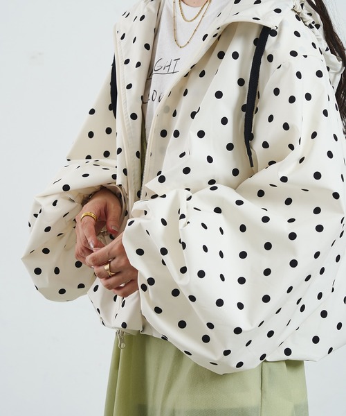 ROSE BUD(ローズバッド)の「POLKA DOT PUFF BLOUSON(ブルゾン・レディース・BROWN/Off White・ONE SIZE)」の12枚目の写真