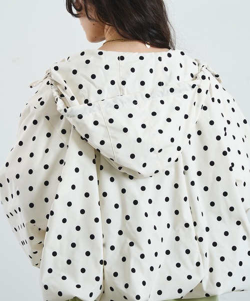ROSE BUD(ローズバッド)の「POLKA DOT PUFF BLOUSON(ブルゾン・レディース・BROWN/Off White・ONE SIZE)」の14枚目の写真