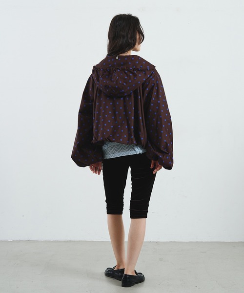 ROSE BUD(ローズバッド)の「POLKA DOT PUFF BLOUSON(ブルゾン・レディース・BROWN/Off White・ONE SIZE)」の16枚目の写真
