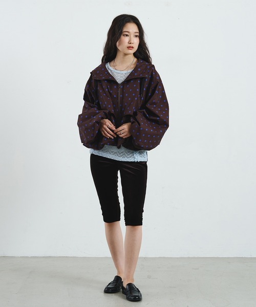 ROSE BUD(ローズバッド)の「POLKA DOT PUFF BLOUSON(ブルゾン・レディース・BROWN/Off White・ONE SIZE)」の17枚目の写真