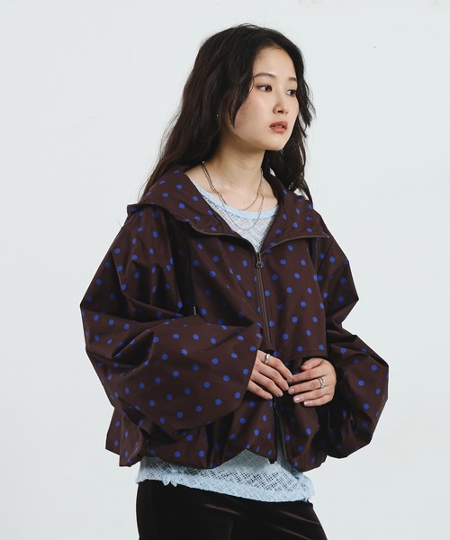 ROSE BUD(ローズバッド)の「POLKA DOT PUFF BLOUSON(ブルゾン・レディース・BROWN/Off White・ONE SIZE)」の19枚目の写真
