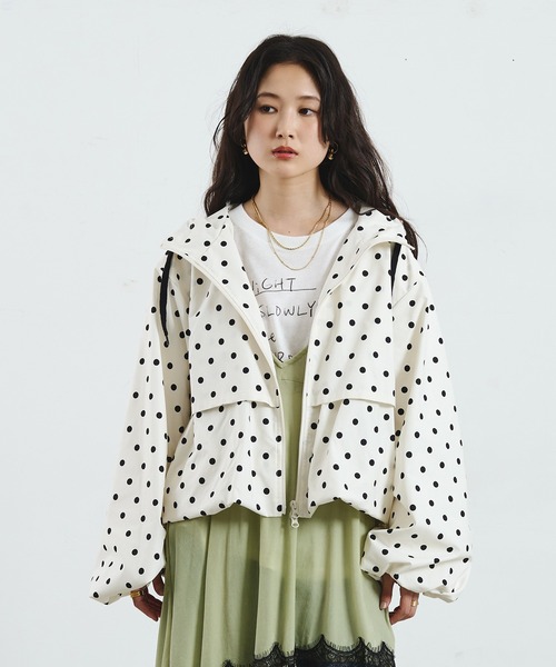ROSE BUD(ローズバッド)の「POLKA DOT PUFF BLOUSON(ブルゾン・レディース・BROWN/Off White・ONE SIZE)」の6枚目の写真