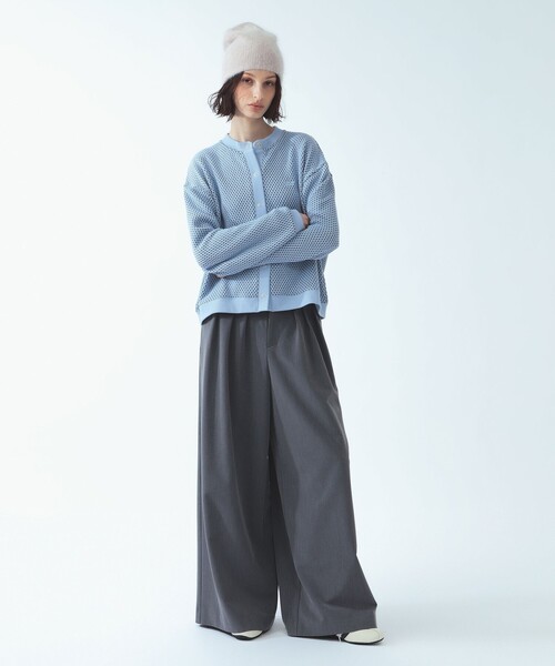 Ray BEAMS（レイビームス）の「【別注】Lee × Ray BEAMS / ニット ジャカード カーディガン（ニット/セーター・レディース・グレー/ホワイト/ピンク・ONE SIZE）」の4枚目の写真