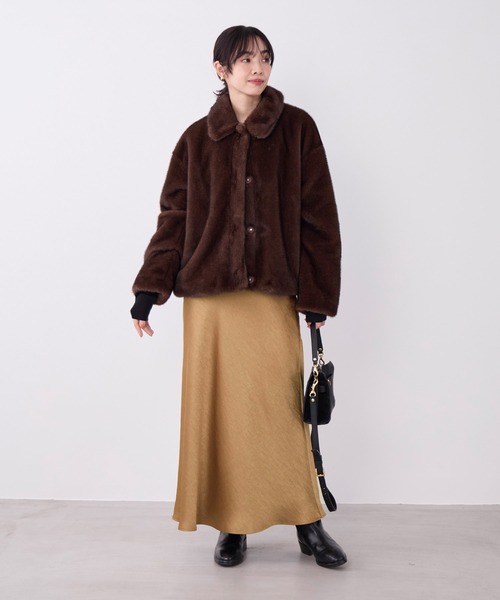 MICA&DEAL(マイカ&ディール)の「ミドルフレアバイアススカート〈2サイズ展開〉(スカート・レディース・チャコールグレー/キャメル/オフホワイト・36/38)」の20枚目の写真