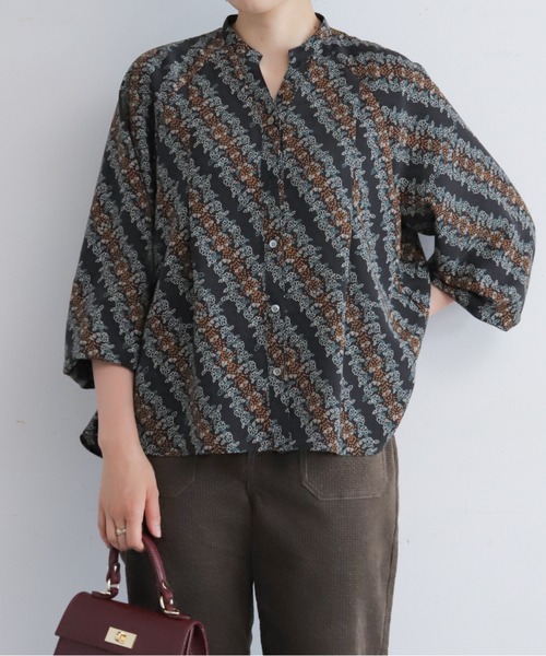 NOMBRE IMPAIR(ノンブルアンペール)の「【予約】バイヤススケッチフラワーPT ラグランブラウス(シャツ/ブラウス・レディース・チャコールグレー・FREE)」の13枚目の写真