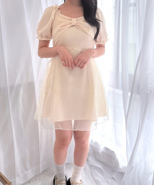 merrylatte(メリーラテ)の「フレンチミニドレス(ドレス・レディース・アイボリー・MEDIUM)」の6枚目の写真