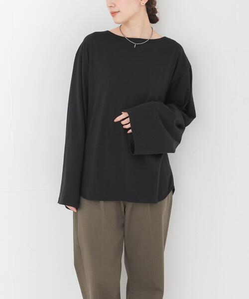 HAKUJI(ハクジ)の「HAKUJI BACK TWIST PULLOVER(Tシャツ/カットソー・レディース・ブラック/イエロー・FREE)」の3枚目の写真