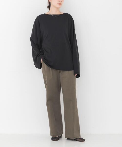 HAKUJI(ハクジ)の「HAKUJI BACK TWIST PULLOVER(Tシャツ/カットソー・レディース・ブラック/イエロー・FREE)」の7枚目の写真