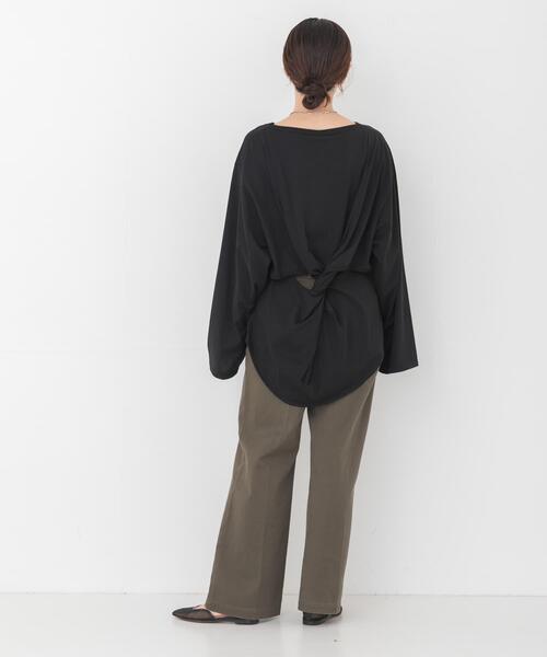 HAKUJI(ハクジ)の「HAKUJI BACK TWIST PULLOVER(Tシャツ/カットソー・レディース・ブラック/イエロー・FREE)」の9枚目の写真