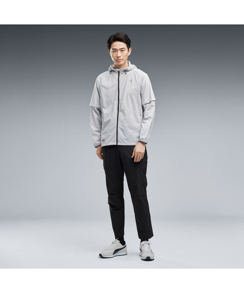 PUMA(プーマ)の「PUMA プーマ メンズ ゴルフCG デタッチャブル ウィンド ジャケット(ブルゾン・メンズ・ライトグレー/ダークブルー・MEDIUM/X-LARGE/LARGE/XX-LARGE/SMALL)」の4枚目の写真