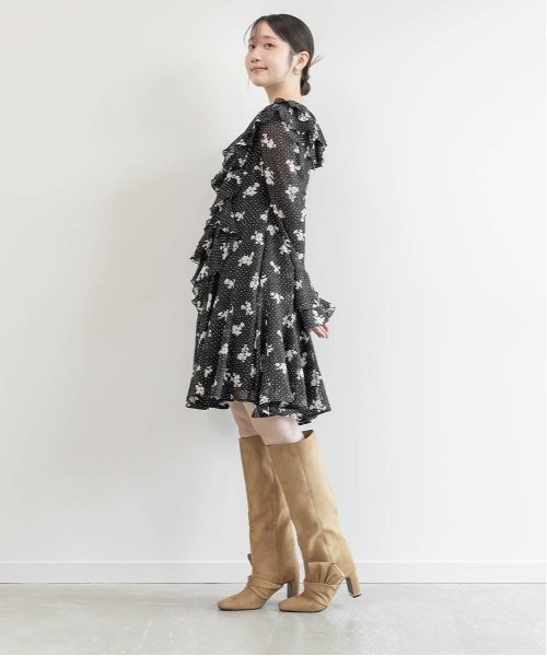 RANDA(ランダ)の「ラッフルフリルミニワンピース(ワンピース・レディース・ピンク/アイボリー/ブラック・1/0)」の13枚目の写真