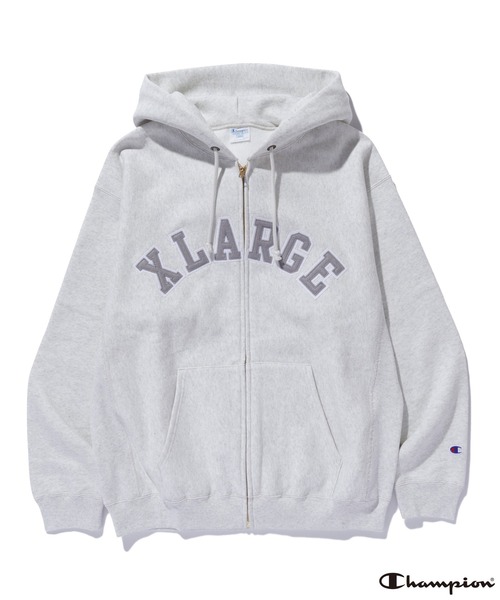 XLARGE×Champion REVERSE WEAVE ZIP HOODED SWEATSHIRT（パーカー