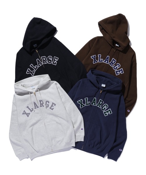 Champion（チャンピオン）の「XLARGE×Champion REVERSE WEAVE ZIP HOODED SWEATSHIRT（パーカー・メンズ・ブラウン/ネイビー/アッシュ/ブラック・L/XL/M/S）」の15枚目の写真