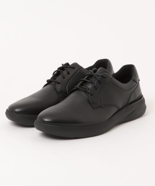 Clarks(クラークス)の「Clarks クラークス CODE H PLAIN【本革】メンズカジュアルシューズ レザー オックスフォード レースアップ(コードHプレーン) 26328622(ドレスシューズ・メンズ・ブラック×ブラック・27.5cm/28.0cm/26.0cm/25.5cm/27.0cm/26.5cm/25.0cm)」の1枚目の写真