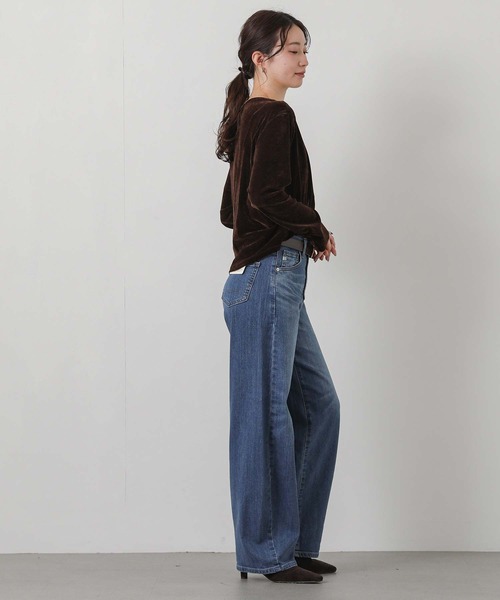 SOMETHING（サムシング）の「ＨＡＮＡカーブワイド（デニムパンツ・レディース・ブルー系・M/S）」の5枚目の写真