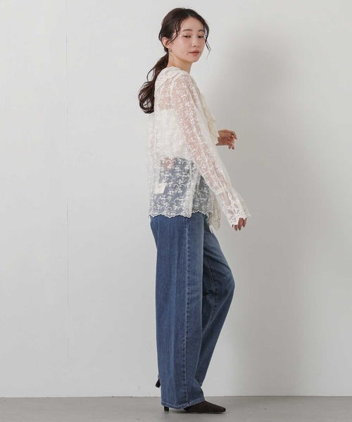 SOMETHING（サムシング）の「ＨＡＮＡカーブワイド（デニムパンツ・レディース・ブルー系・M/S）」の15枚目の写真