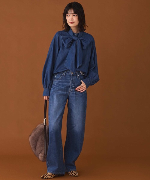 SOMETHING（サムシング）の「ＨＡＮＡカーブワイド（デニムパンツ・レディース・ブルー系・M/S）」の20枚目の写真