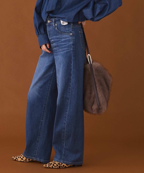SOMETHING（サムシング）の「ＨＡＮＡカーブワイド（デニムパンツ・レディース・ブルー系・M/S）」の22枚目の写真