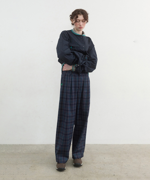 NOCONTENT(ノーコンテント)の「429.チェックワイドパンツ_ネイビー(その他パンツ・レディース・その他・SMALL/MEDIUM)」の2枚目の写真