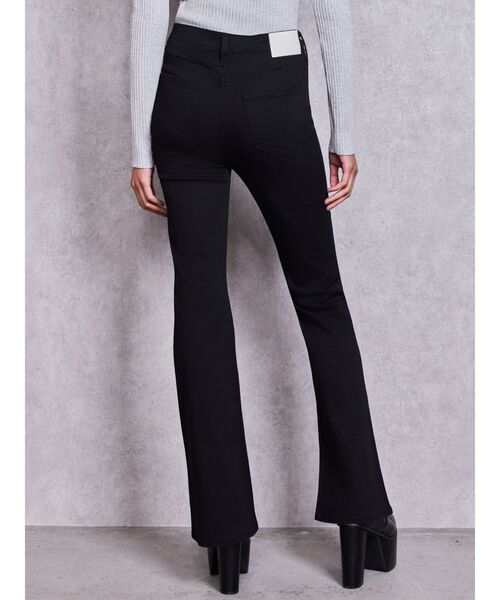 GYDA(ジェイダ)の「ハイウエストbijouワンウォッシュフレアパンツ(デニムパンツ・レディース・ブラック・MEDIUM/SMALL/X-SMALL/XX-SMALL)」の7枚目の写真