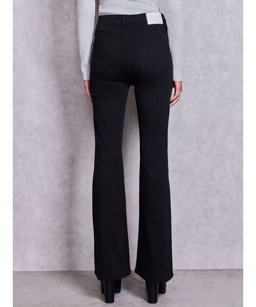 GYDA(ジェイダ)の「ハイウエストbijouワンウォッシュフレアパンツ(デニムパンツ・レディース・ブラック・MEDIUM/SMALL/X-SMALL/XX-SMALL)」の8枚目の写真