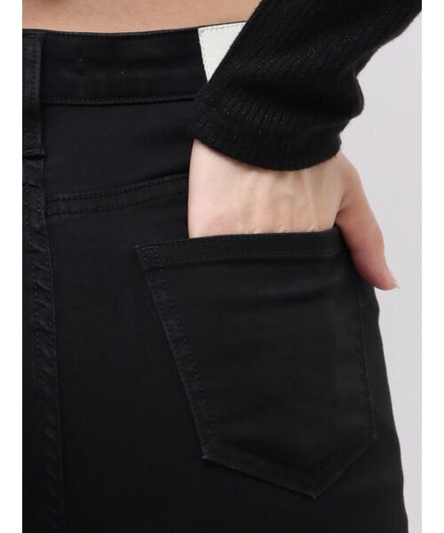 GYDA(ジェイダ)の「ハイウエストbijouワンウォッシュフレアパンツ(デニムパンツ・レディース・ブラック・MEDIUM/SMALL/X-SMALL/XX-SMALL)」の2枚目の写真