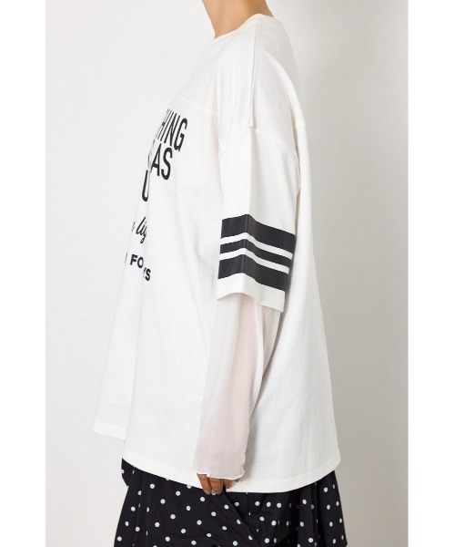 RODEO CROWNS WIDE BOWL(ロデオクラウンズワイドボウル)の「チュールレイヤードトップス(Tシャツ/カットソー・レディース・ブルー/ブラック/ホワイト・FREE)」の20枚目の写真