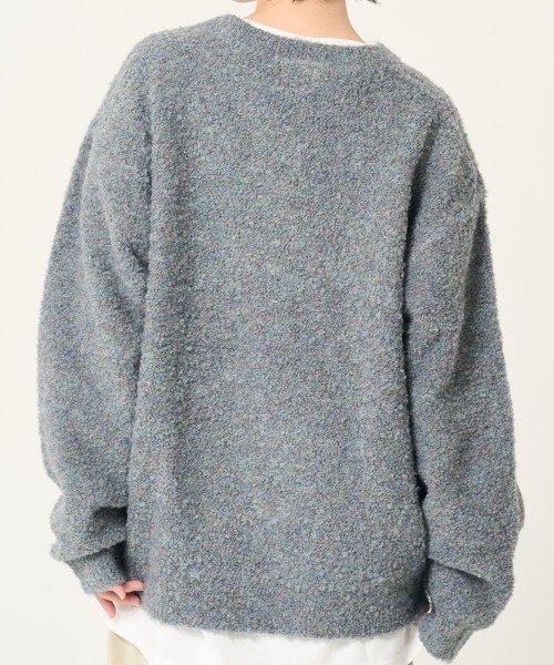 ROUGH TRADE（ラフトレード）の「ミックスブークレクルーニット(M1)（ニット/セーター・メンズ・ブルー系/オレンジ系/ブラック系・X-LARGE/MEDIUM/LARGE）」の9枚目の写真