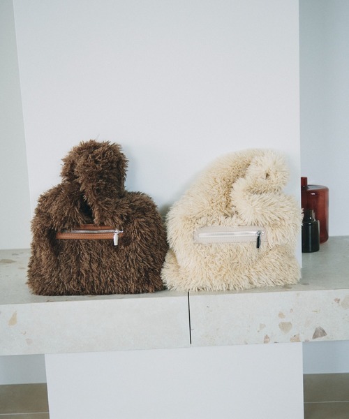 full/fill.(フルフィル)の「one handle fur bag / ワンハンドルファーバッグ(ハンドバッグ・レディース・ブラウン/アイボリー・FREE)」の14枚目の写真