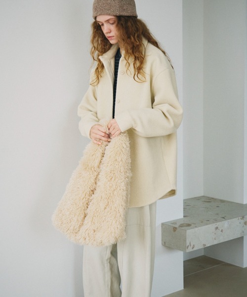 full/fill.(フルフィル)の「one handle fur bag / ワンハンドルファーバッグ(ハンドバッグ・レディース・ブラウン/アイボリー・FREE)」の11枚目の写真