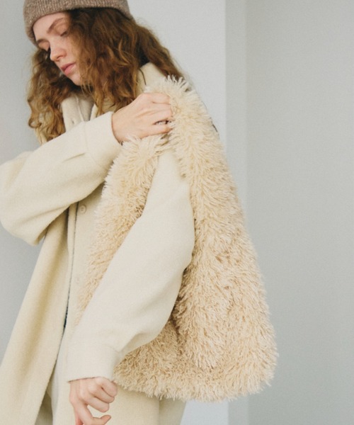 full/fill.(フルフィル)の「one handle fur bag / ワンハンドルファーバッグ(ハンドバッグ・レディース・ブラウン/アイボリー・FREE)」の12枚目の写真