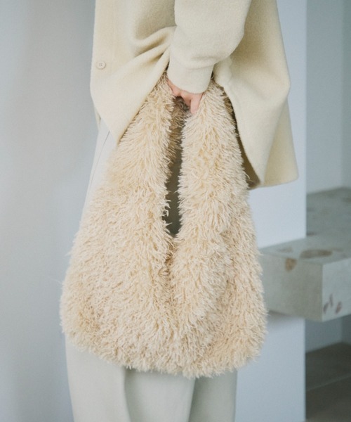 full/fill.(フルフィル)の「one handle fur bag / ワンハンドルファーバッグ(ハンドバッグ・レディース・ブラウン/アイボリー・FREE)」の9枚目の写真