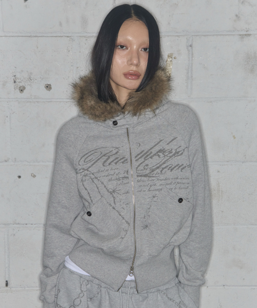 FANCY CLUB(ファンシークラブ)の「ルースリスファーフードジップアップ (GRAY) F25ZA005(パーカー・レディース・その他・ONE SIZE)」の1枚目の写真