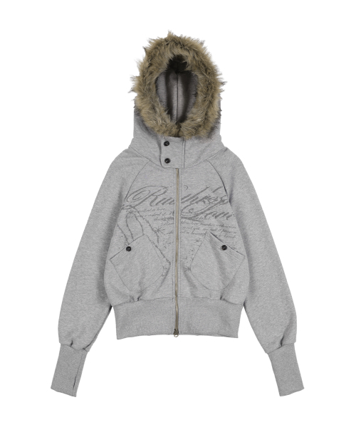 FANCY CLUB(ファンシークラブ)の「ルースリスファーフードジップアップ (GRAY) F25ZA005(パーカー・レディース・その他・ONE SIZE)」の5枚目の写真