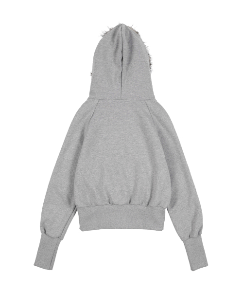 FANCY CLUB(ファンシークラブ)の「ルースリスファーフードジップアップ (GRAY) F25ZA005(パーカー・レディース・その他・ONE SIZE)」の4枚目の写真