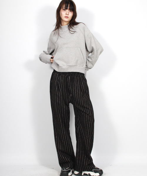 DEMARC(ドゥマーク)の「ヴィンテージストライプ ストレートフィット セミワイドパンツ ブラック(スラックス・レディース・その他・MEDIUM/LARGE)」の8枚目の写真