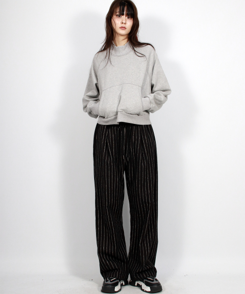 DEMARC(ドゥマーク)の「ヴィンテージストライプ ストレートフィット セミワイドパンツ ブラック(スラックス・レディース・その他・MEDIUM/LARGE)」の9枚目の写真