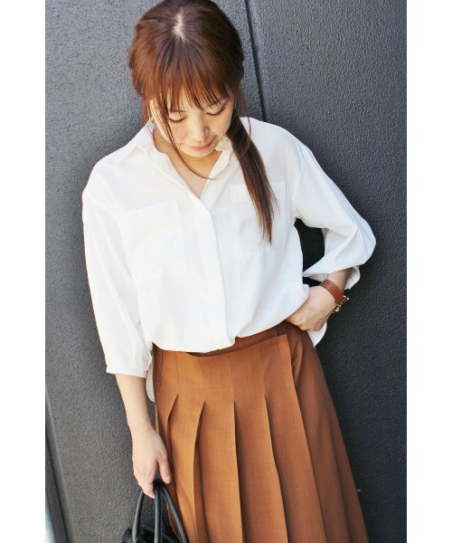 FIGARO Paris(フィガロパリ)の「ボリュームスリーブシャツ◆(シャツ/ブラウス・レディース・ホワイト/オレンジ/ネイビー・36/38)」の12枚目の写真