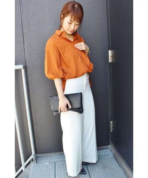 FIGARO Paris(フィガロパリ)の「ボリュームスリーブシャツ◆(シャツ/ブラウス・レディース・ホワイト/オレンジ/ネイビー・36/38)」の14枚目の写真