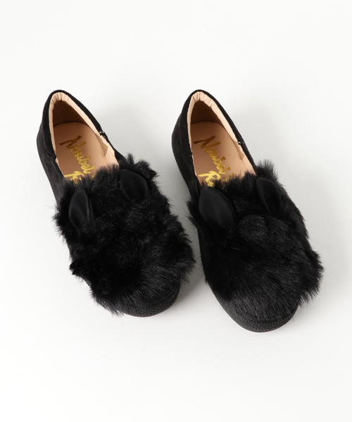 Noubel Voug Relax（ヌーベルヴォーグリラックス）の「Noubel Voug Relax（ヌーベルヴォーグリラックス）/ねこ耳ファーデザインシューズ（スニーカー・レディース・グレー/アイボリー/ブラック/ベージュ/レオパード・L/M/LL/S）」の9枚目の写真