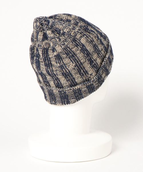 ROTOTO(ロトト)の「【RoToTo/ロトト】COTTONWOOL INDIGOCAP/コットンウールインディゴキャップ(ニットキャップ/ビーニー・メンズ・ライトインディゴブルー/ダークインディゴブルー・FREE)」の3枚目の写真