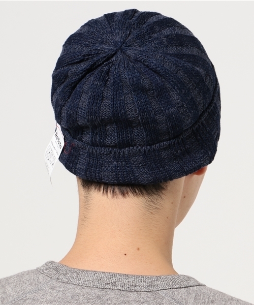 ROTOTO(ロトト)の「【RoToTo/ロトト】COTTONWOOL INDIGOCAP/コットンウールインディゴキャップ(ニットキャップ/ビーニー・メンズ・ライトインディゴブルー/ダークインディゴブルー・FREE)」の4枚目の写真