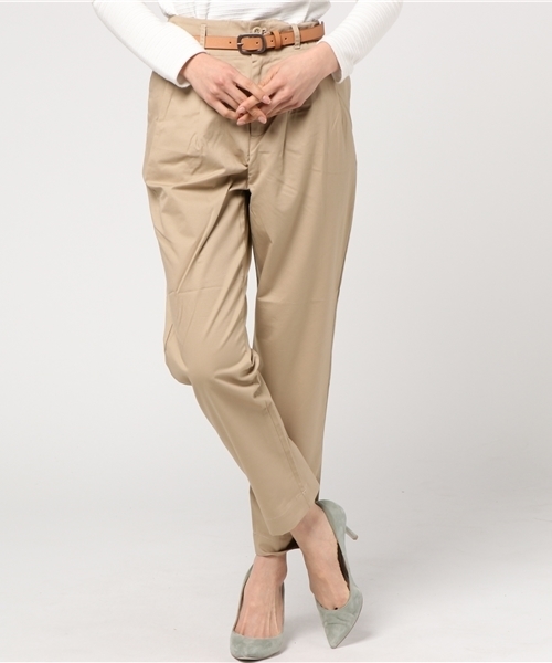 Honeys（ハニーズ）の「ワイドテーパードパンツ（チノパンツ・レディース・ブラック/カーキ/ピンク/ベージュ・S/M/L）」の3枚目の写真