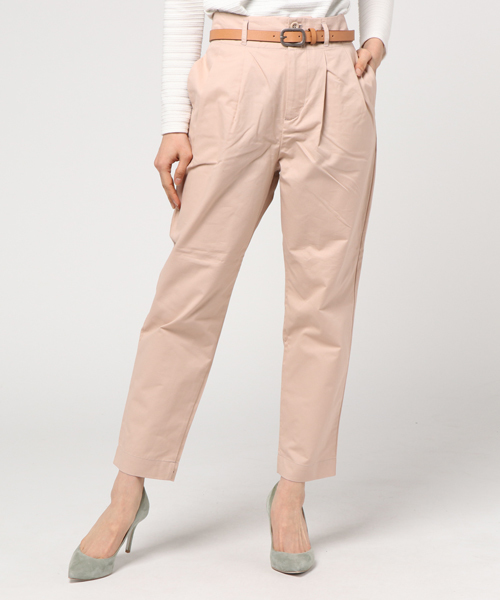 Honeys（ハニーズ）の「ワイドテーパードパンツ（チノパンツ・レディース・ブラック/カーキ/ピンク/ベージュ・S/M/L）」の4枚目の写真