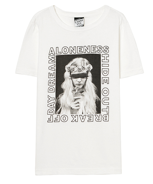 Candy Stripper（キャンディストリッパー）の「ALONENESS CANDY TEE（Tシャツ/カットソー・レディース・ピンク/ライトブルー/ブラック/オフホワイト・2/3）」の2枚目の写真