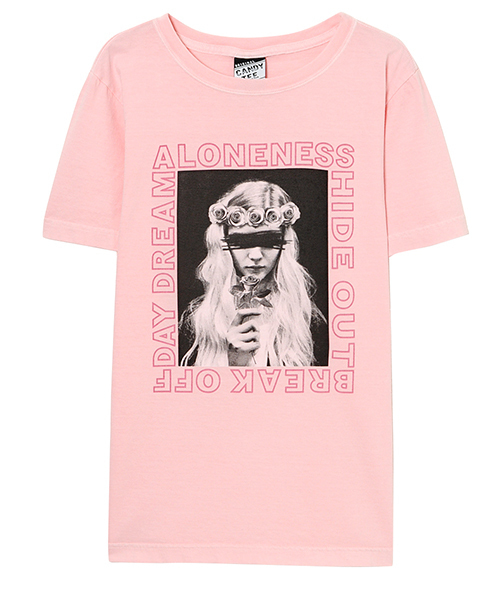 Candy Stripper（キャンディストリッパー）の「ALONENESS CANDY TEE（Tシャツ/カットソー・レディース・ピンク/ライトブルー/ブラック/オフホワイト・2/3）」の4枚目の写真