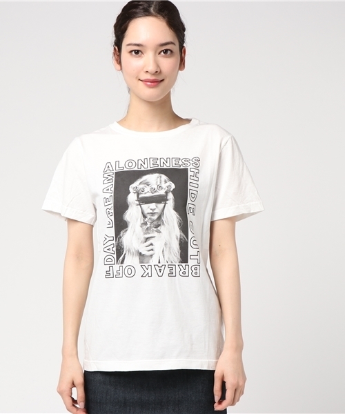 Candy Stripper（キャンディストリッパー）の「ALONENESS CANDY TEE（Tシャツ/カットソー・レディース・ピンク/ライトブルー/ブラック/オフホワイト・2/3）」の9枚目の写真