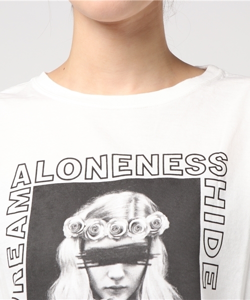 Candy Stripper（キャンディストリッパー）の「ALONENESS CANDY TEE（Tシャツ/カットソー・レディース・ピンク/ライトブルー/ブラック/オフホワイト・2/3）」の5枚目の写真