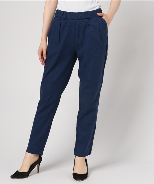 LBC(エルビーシー)の「リネンレーヨンテーパードパンツ (その他パンツ・レディース・ライトグレー/ブラック/ブルー/ダークグリーン・MEDIUM/LARGE)」の4枚目の写真